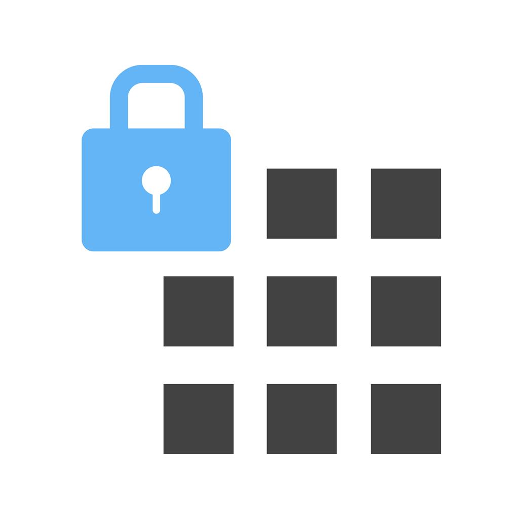 Passcode Lock II Blue Black Icon