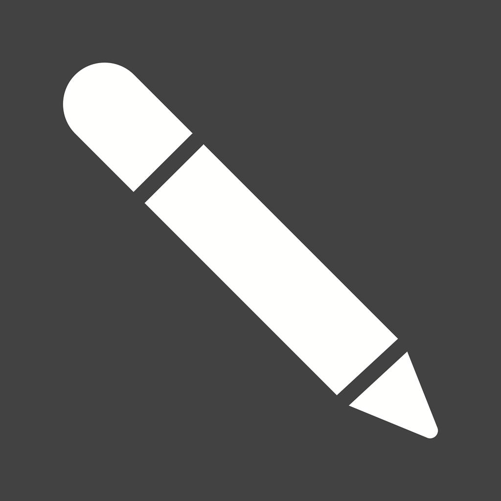 Pencil Glyph Inverted Icon