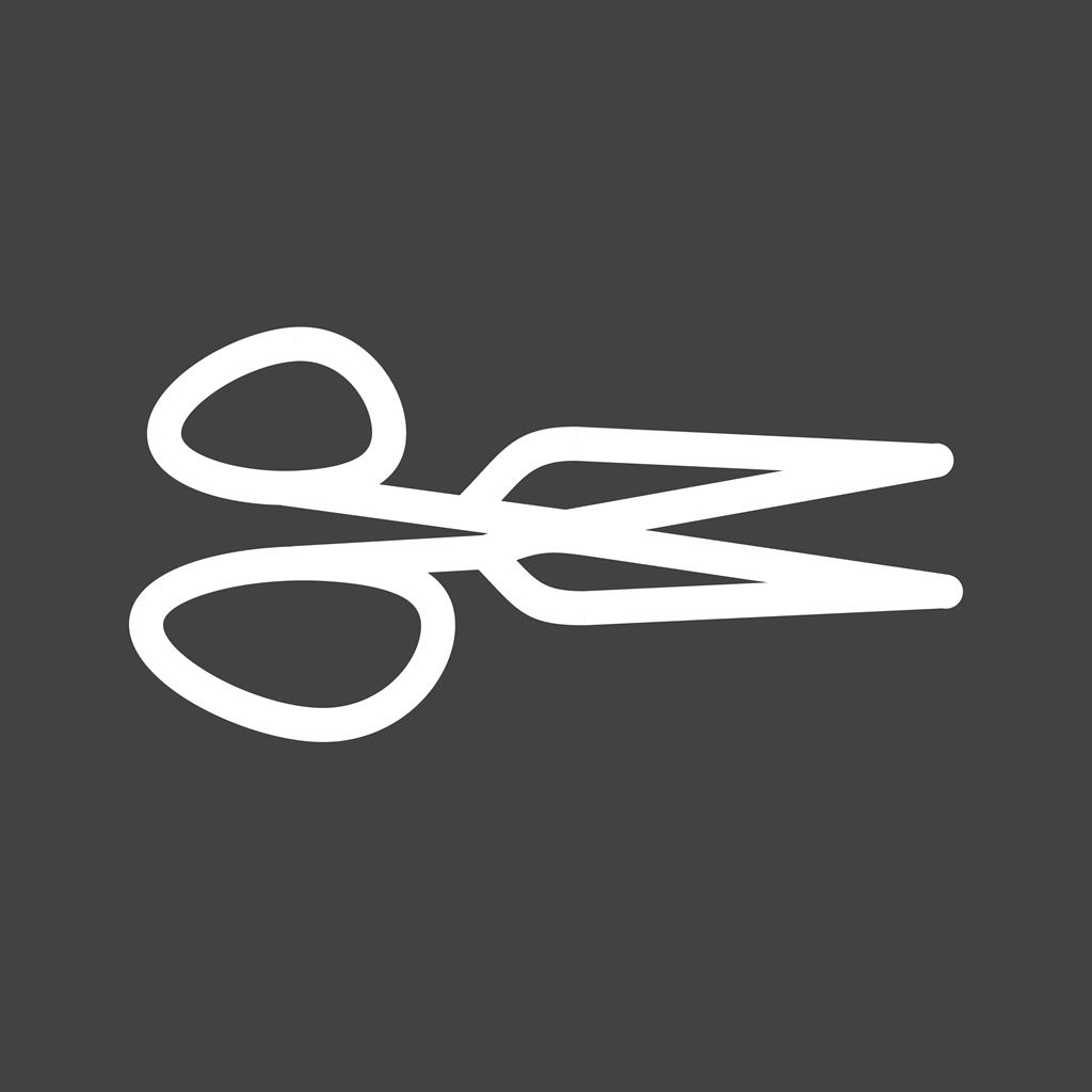 Scissors Line Inverted Icon