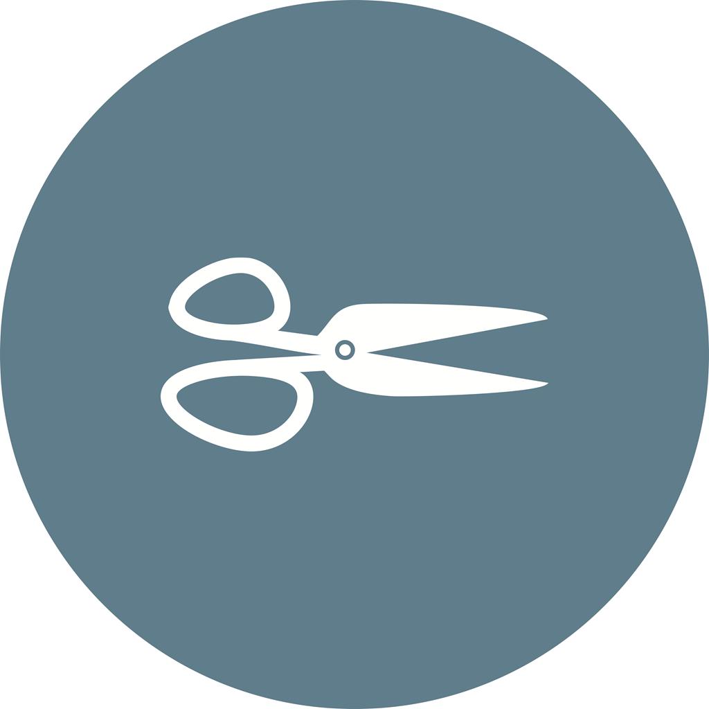 Scissors Flat Round Icon