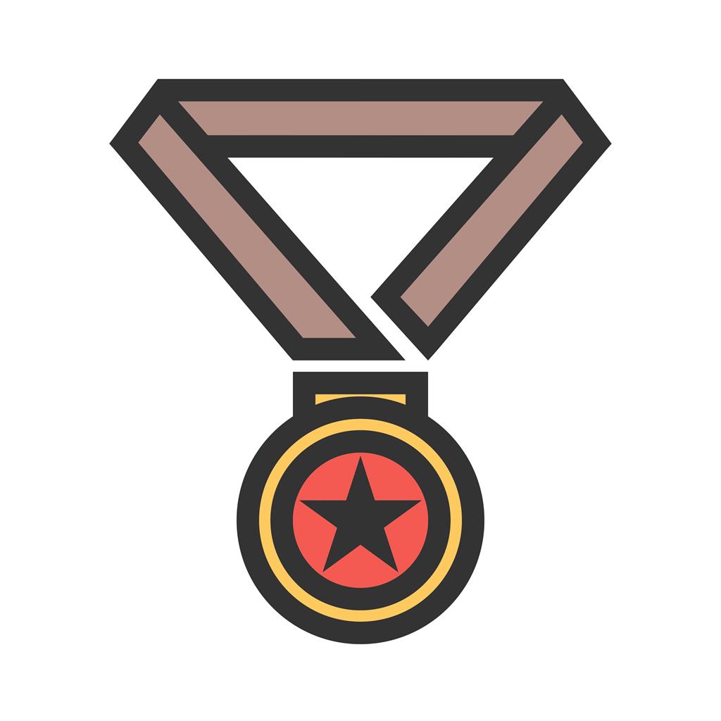 Medal Line Filled Icon - IconBunny