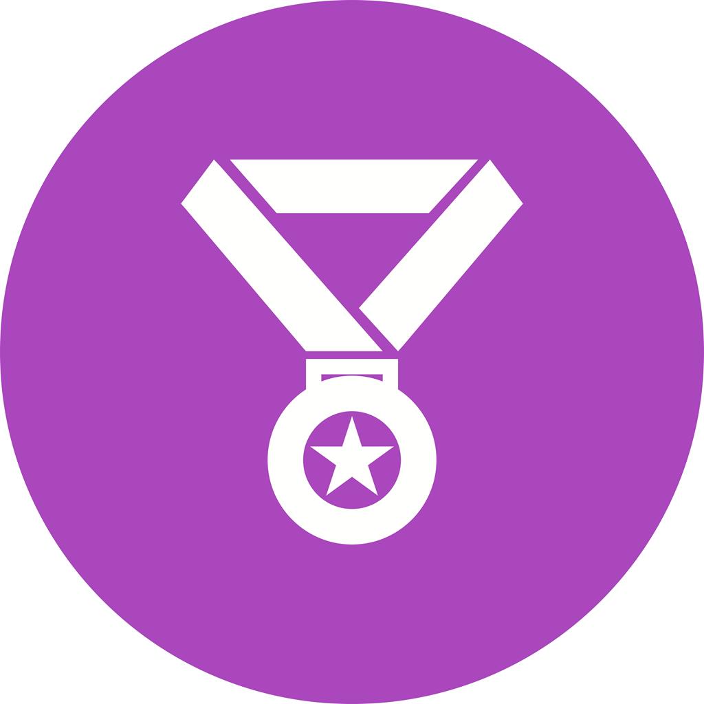 Medal Flat Round Icon - IconBunny