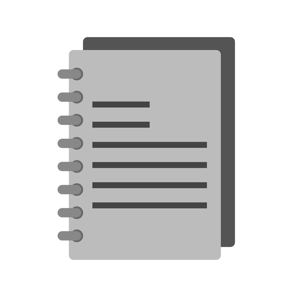 Spiral Notebook Greyscale Icon