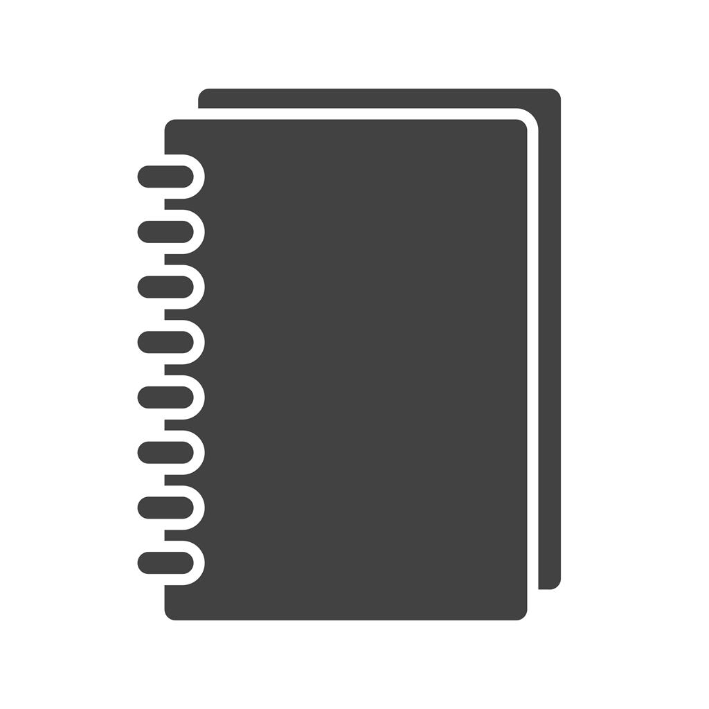 Spiral Notebook Glyph Icon
