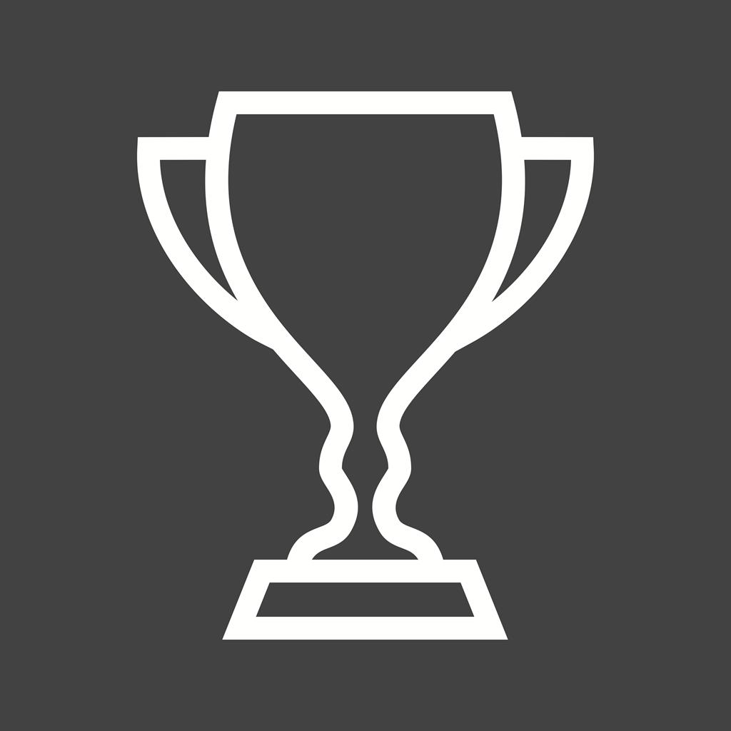 Cup / Trophy Line Inverted Icon - IconBunny