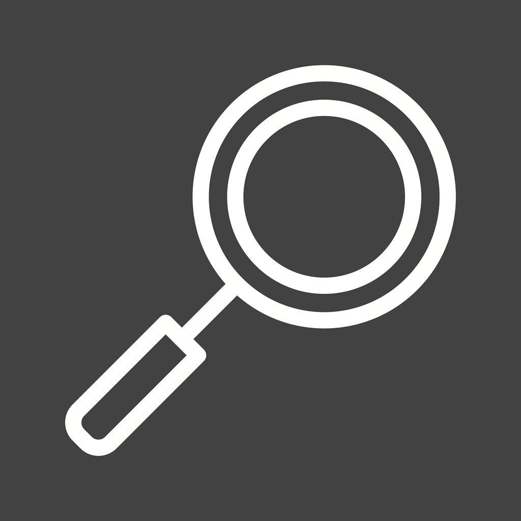 Magnifying Glass Line Inverted Icon