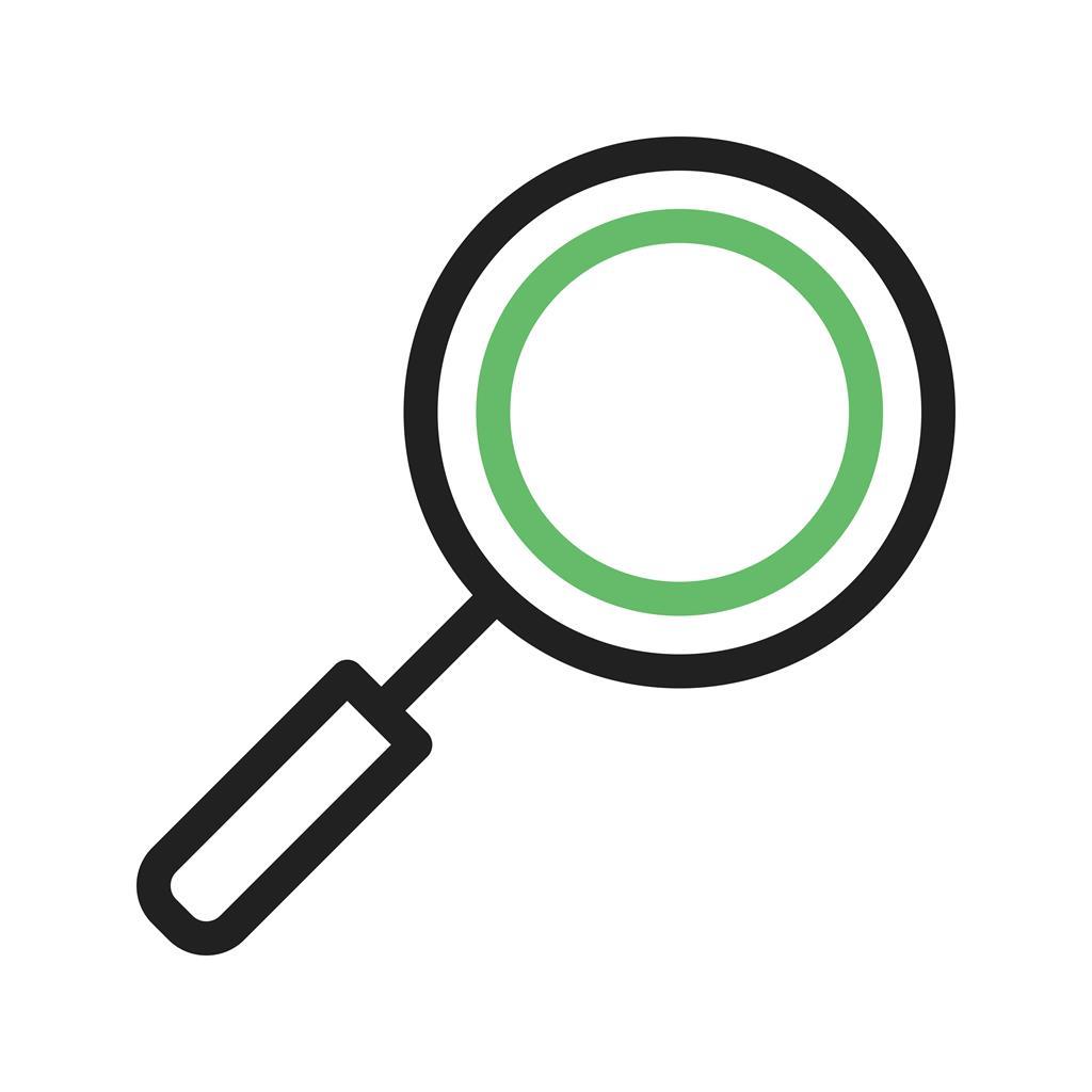 Magnifying Glass Line Green Black Icon