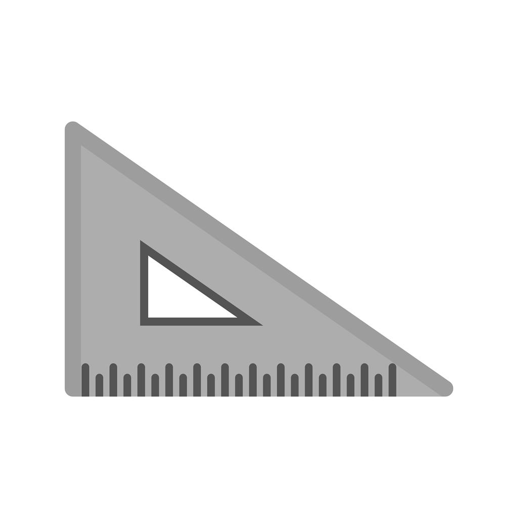 Triangle Ruler Greyscale Icon