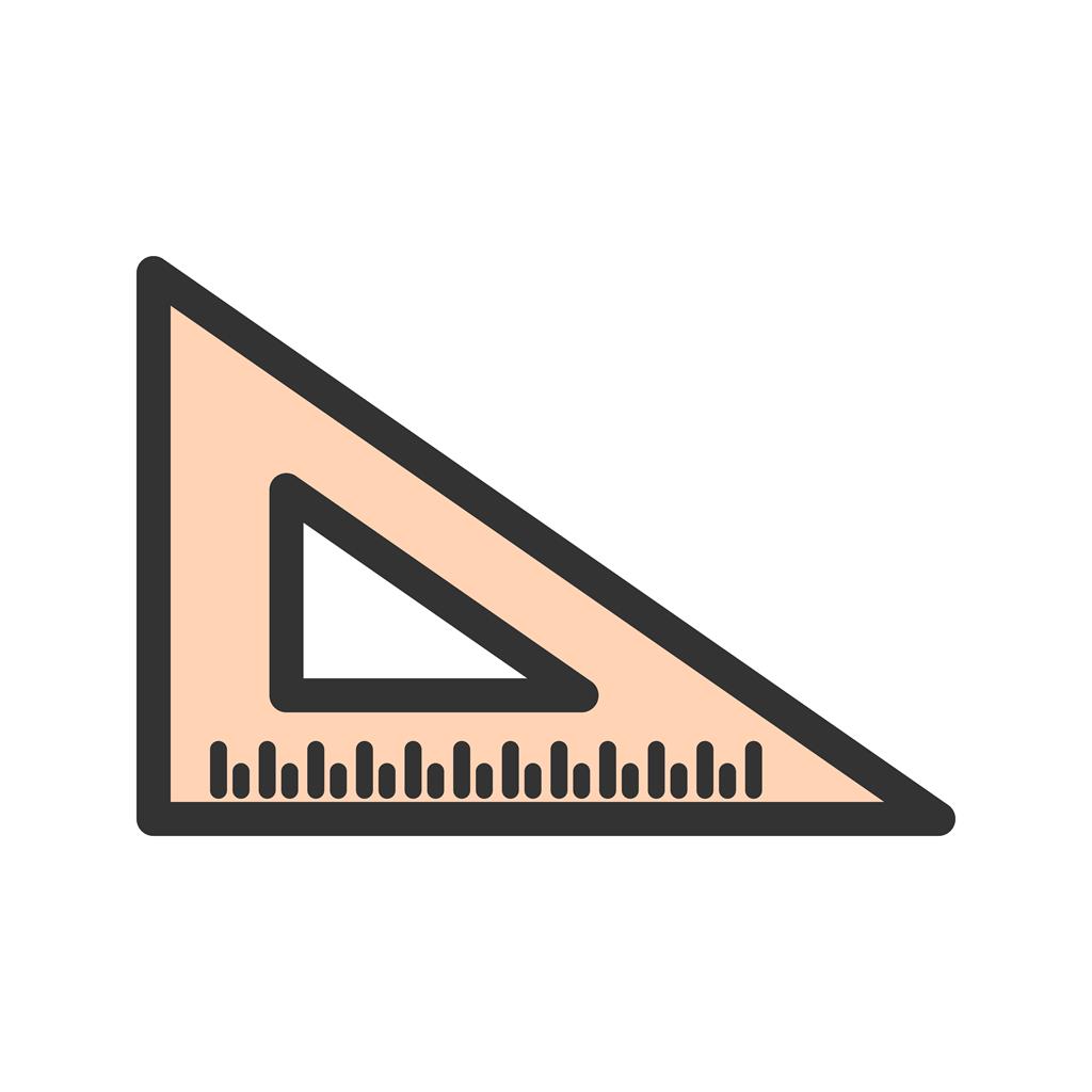 Triangle Ruler Line Filled Icon