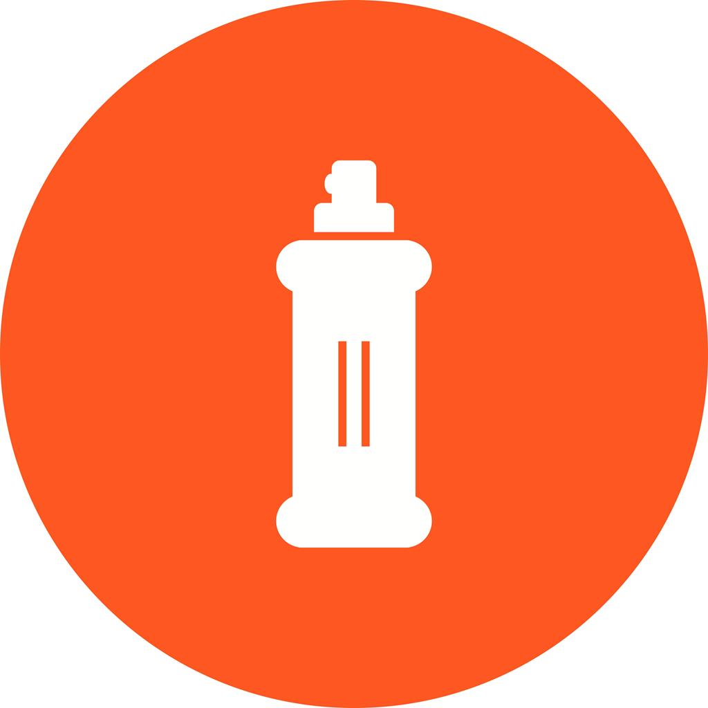 Spray Bottle Flat Round Icon