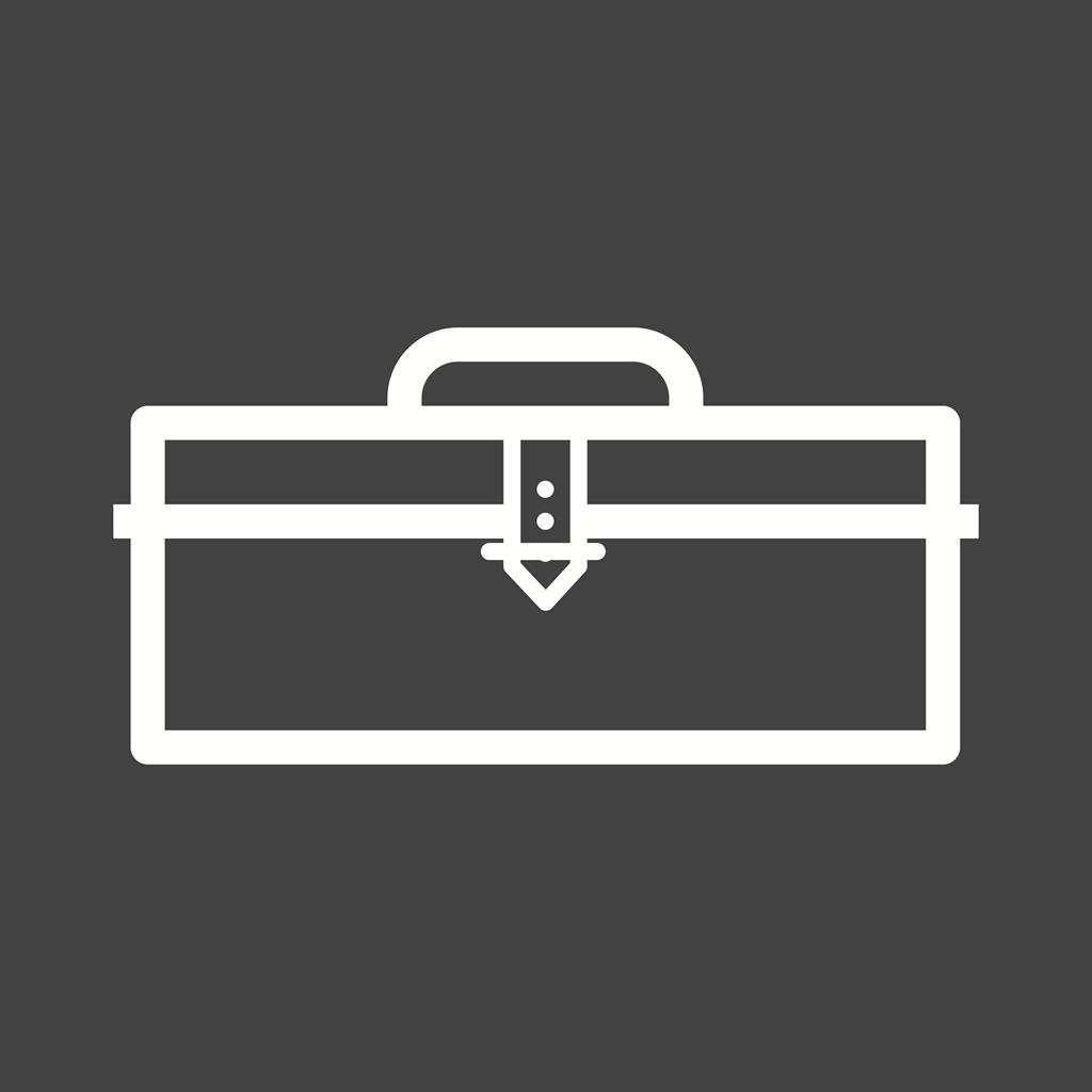 Stationery Box Line Inverted Icon