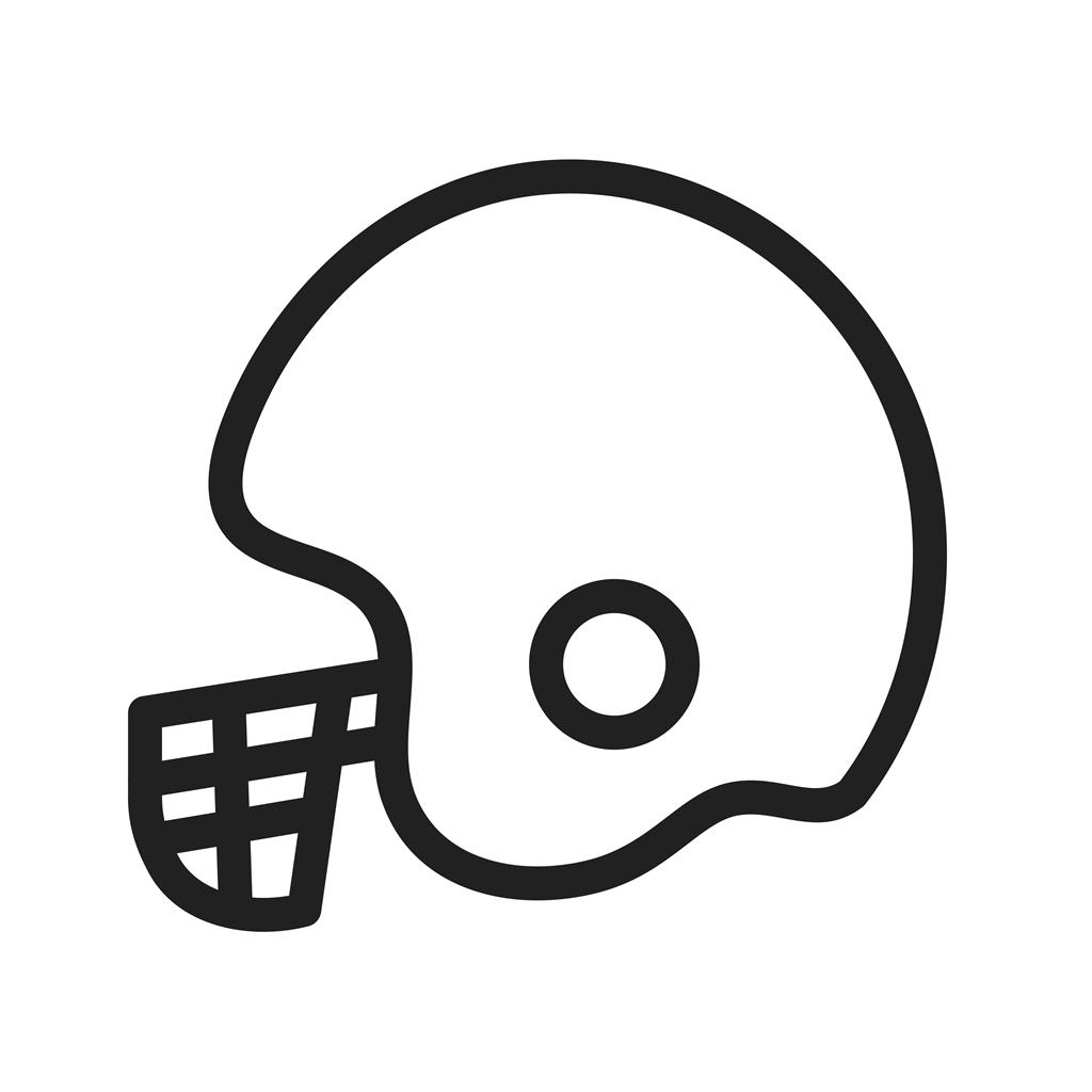 Cricket Helmet Line Icon - IconBunny