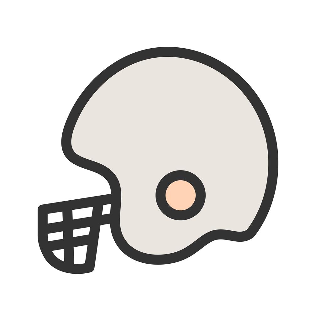 Cricket Helmet Line Filled Icon - IconBunny