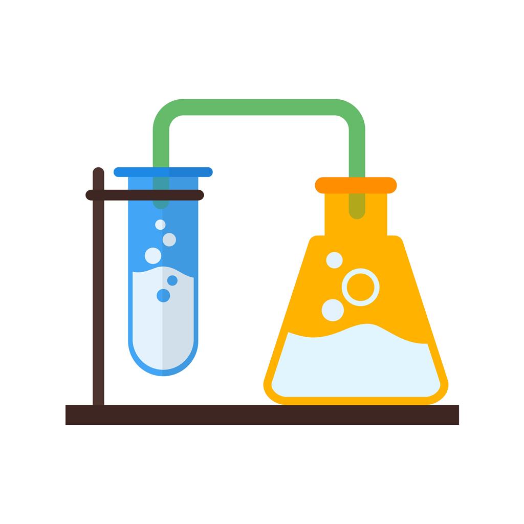 Chemistry Set Flat Multicolor Icon