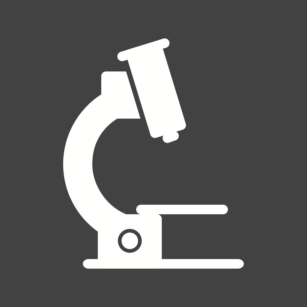 Microscope Glyph Inverted Icon