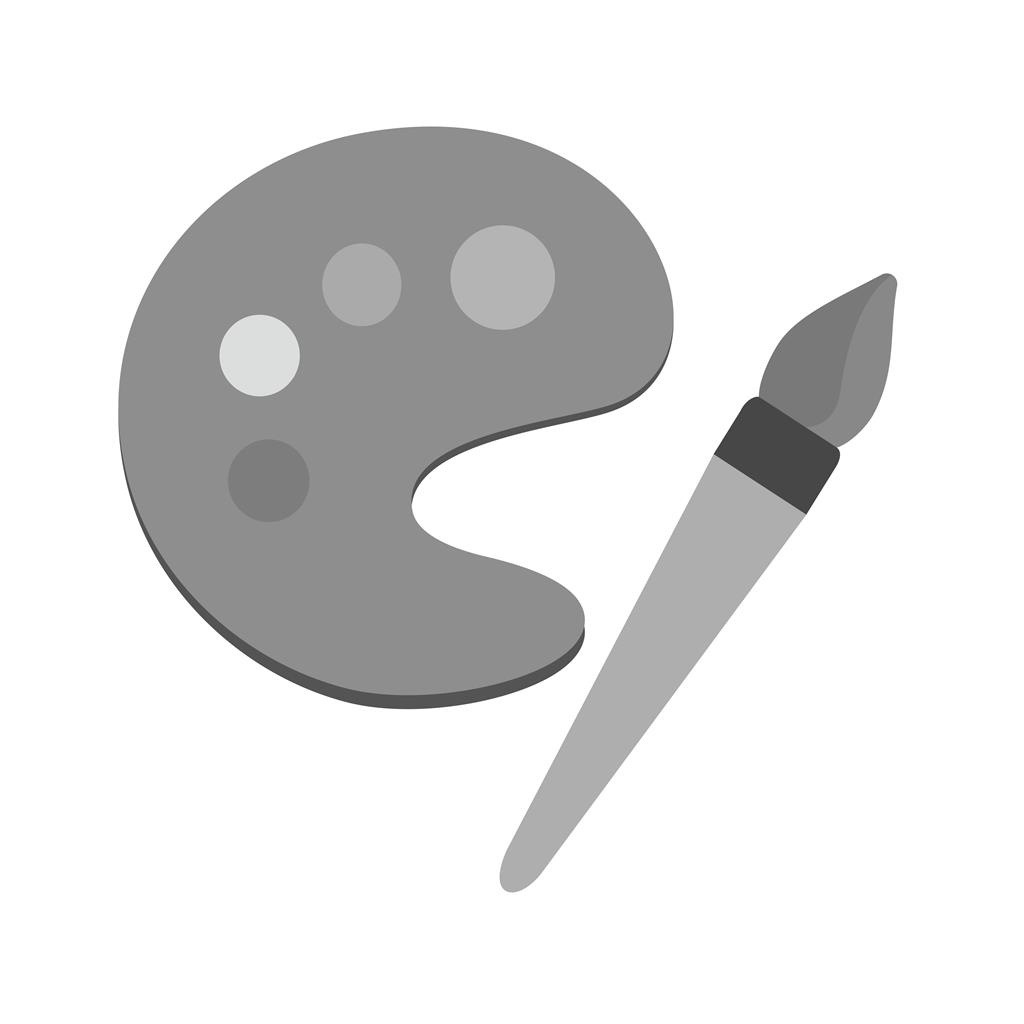 Color Pallete Greyscale Icon