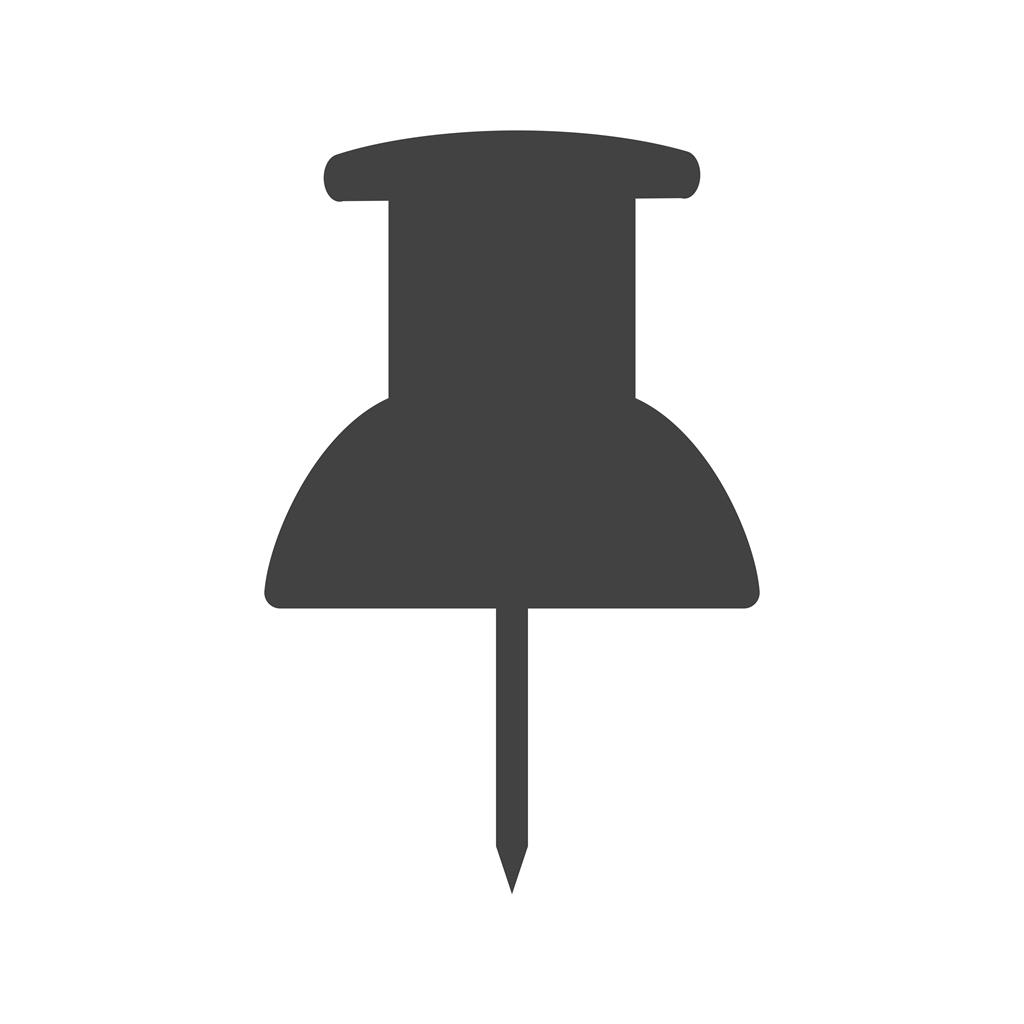 Thumb Pin Glyph Icon
