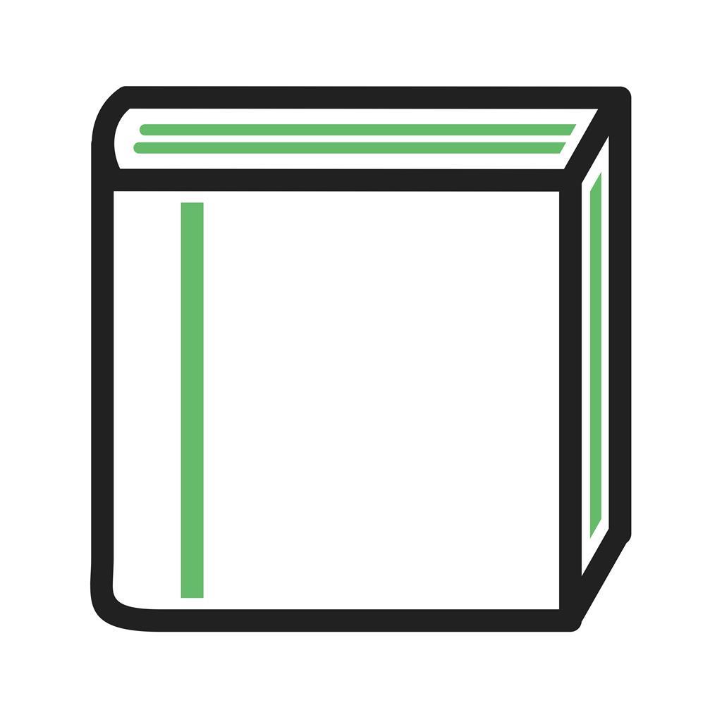 Book Line Green Black Icon