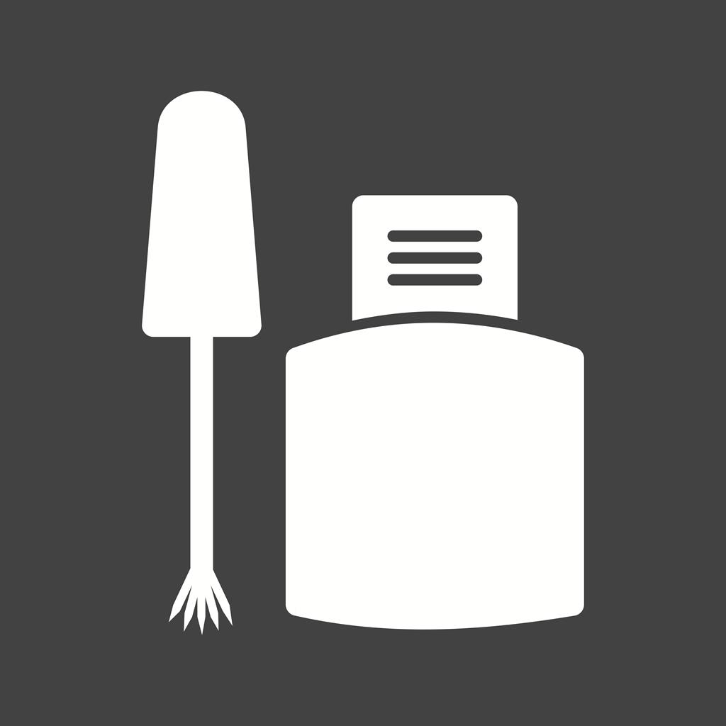 Ink Remover Glyph Inverted Icon