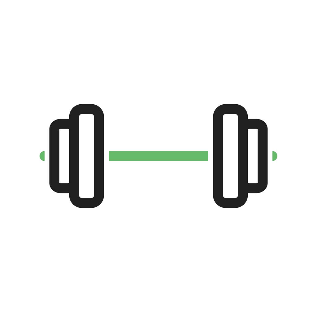 Weightlifting Line Green Black Icon - IconBunny