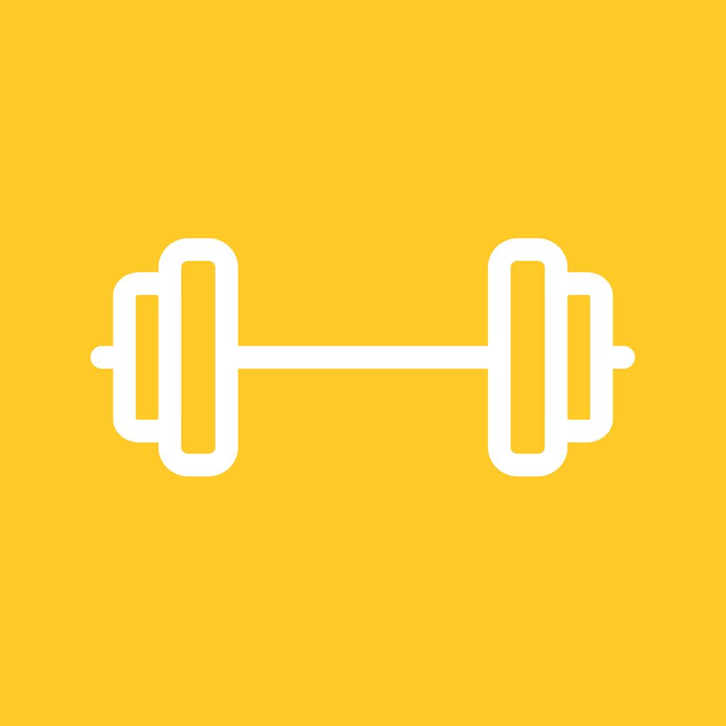 Weightlifting Line Multicolor B/G Icon - IconBunny