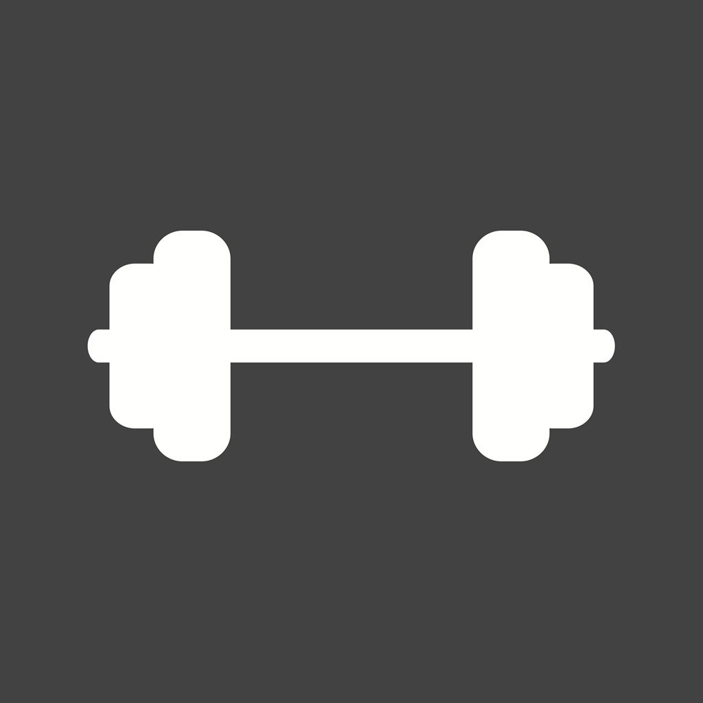 Weightlifting Glyph Inverted Icon - IconBunny