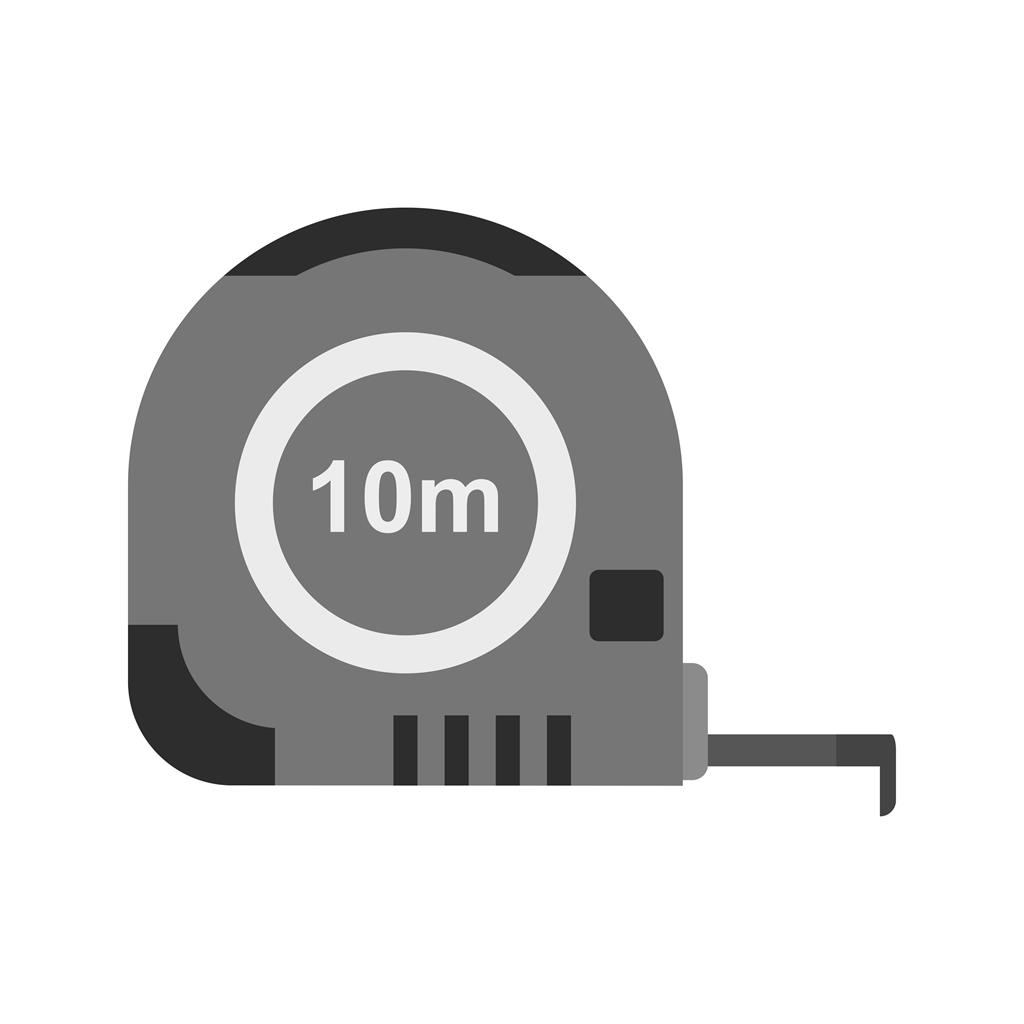 Measurement Tape Greyscale Icon