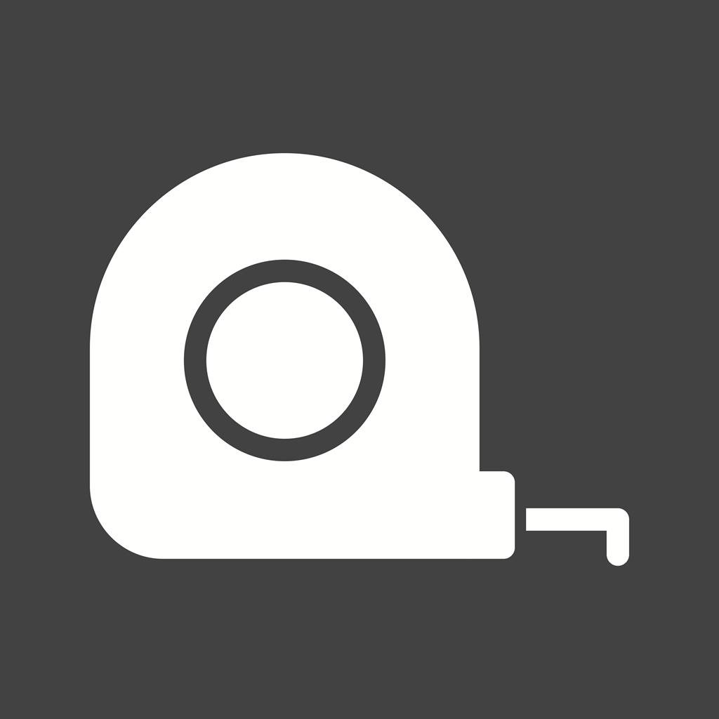 Measurement Tape Glyph Inverted Icon