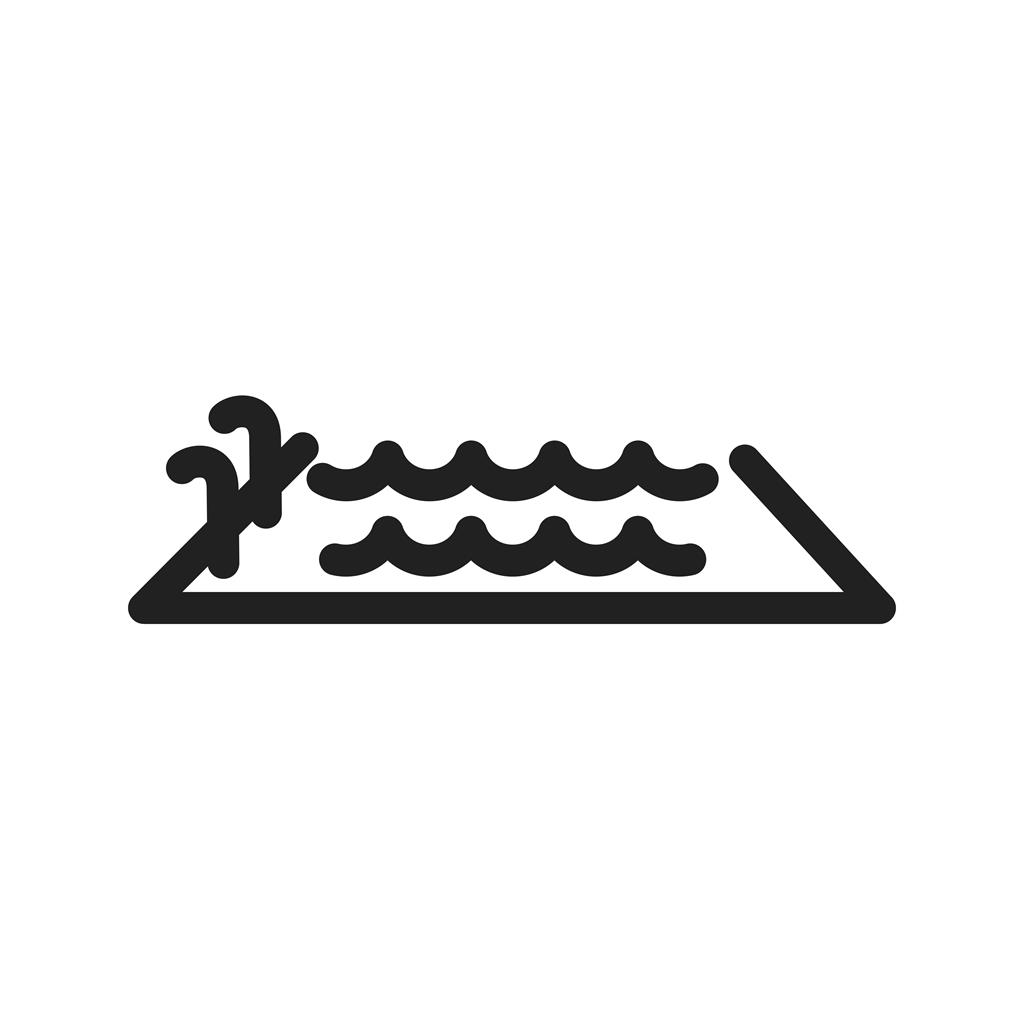 Swimming Line Icon - IconBunny