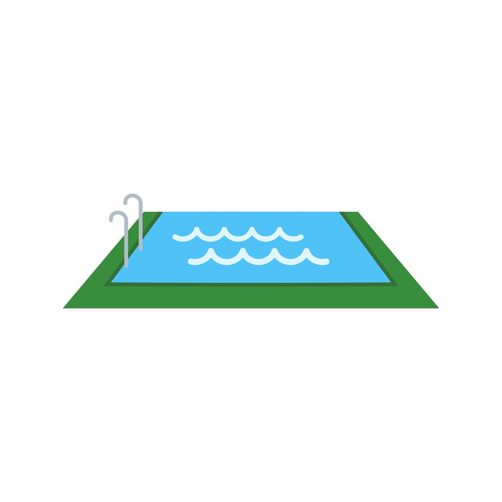 Swimming Flat Multicolor Icon - IconBunny