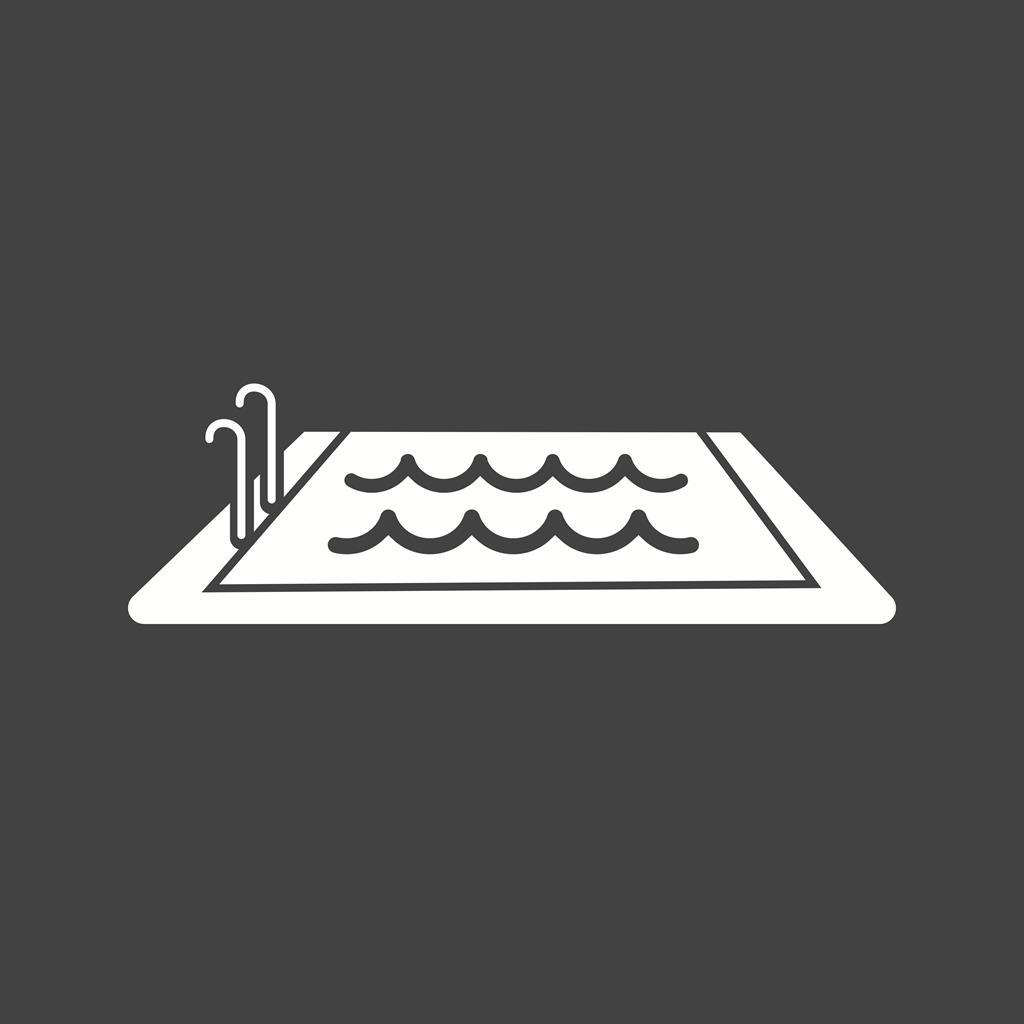Swimming Glyph Inverted Icon - IconBunny