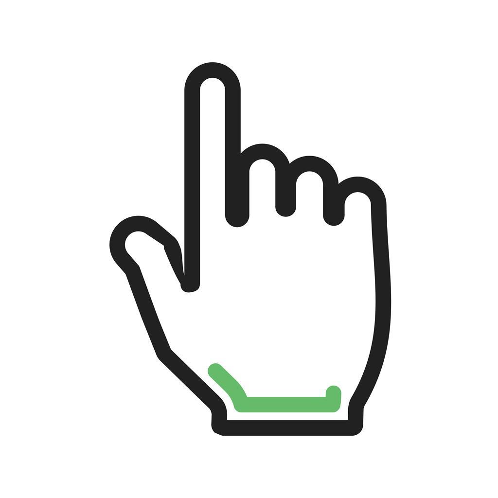 Hand Click I Line Green Black Icon