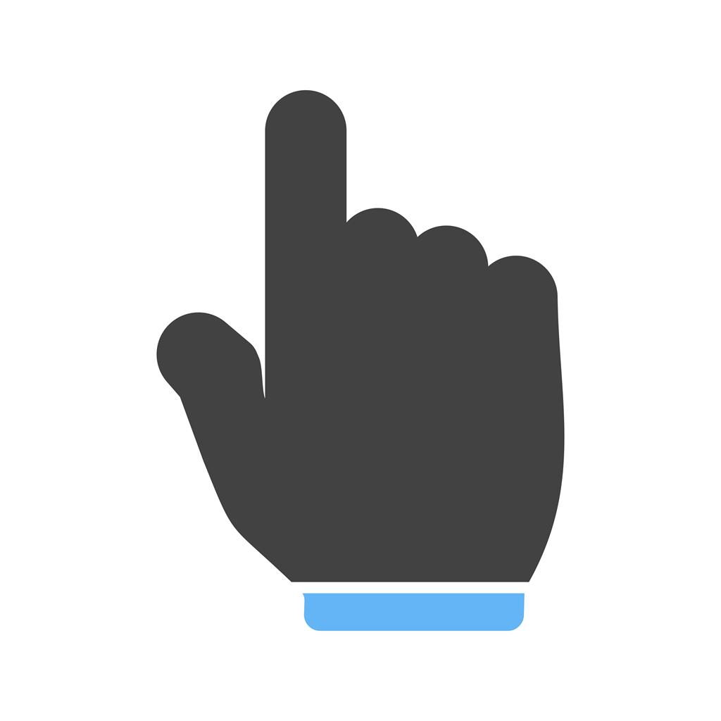 Hand Click I Blue Black Icon