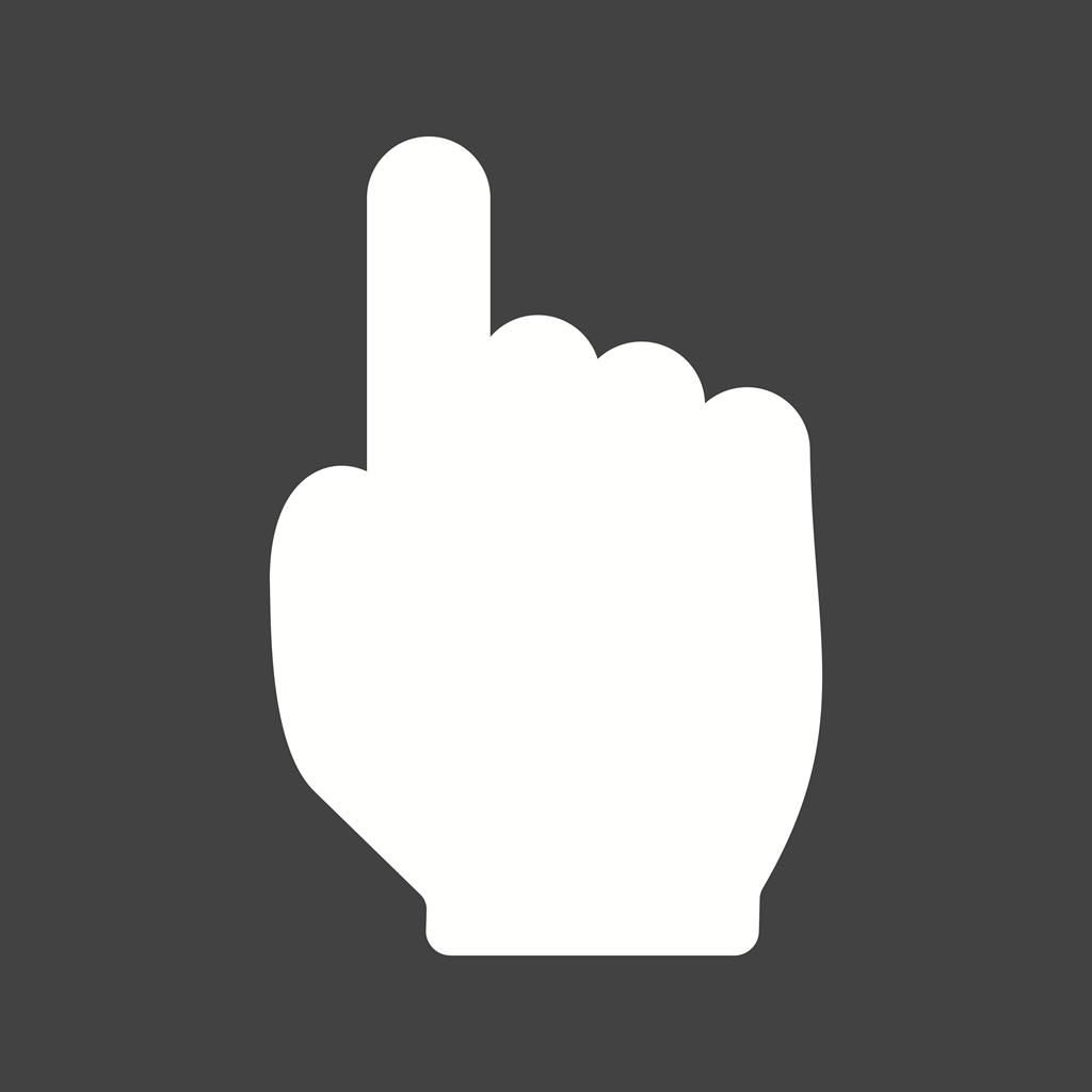 Hand Click II Glyph Inverted Icon
