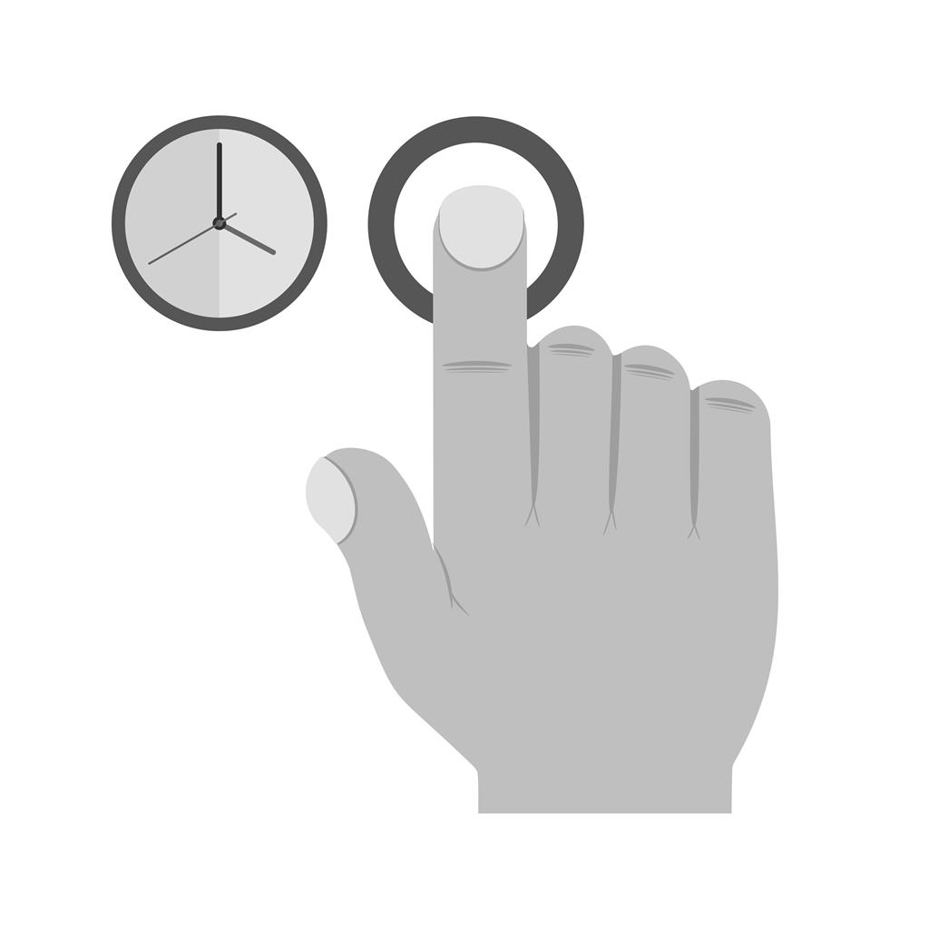 Click and Hold Greyscale Icon