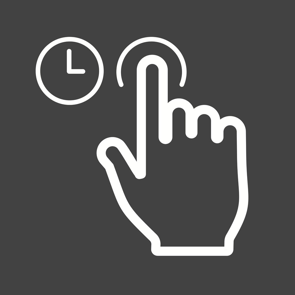 Click and Hold Line Inverted Icon