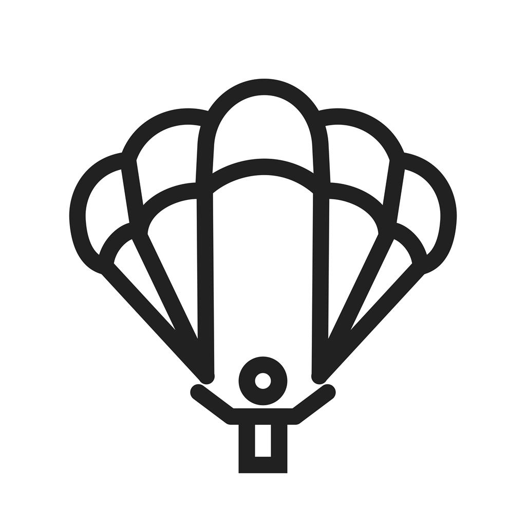 Paragliding Line Icon - IconBunny