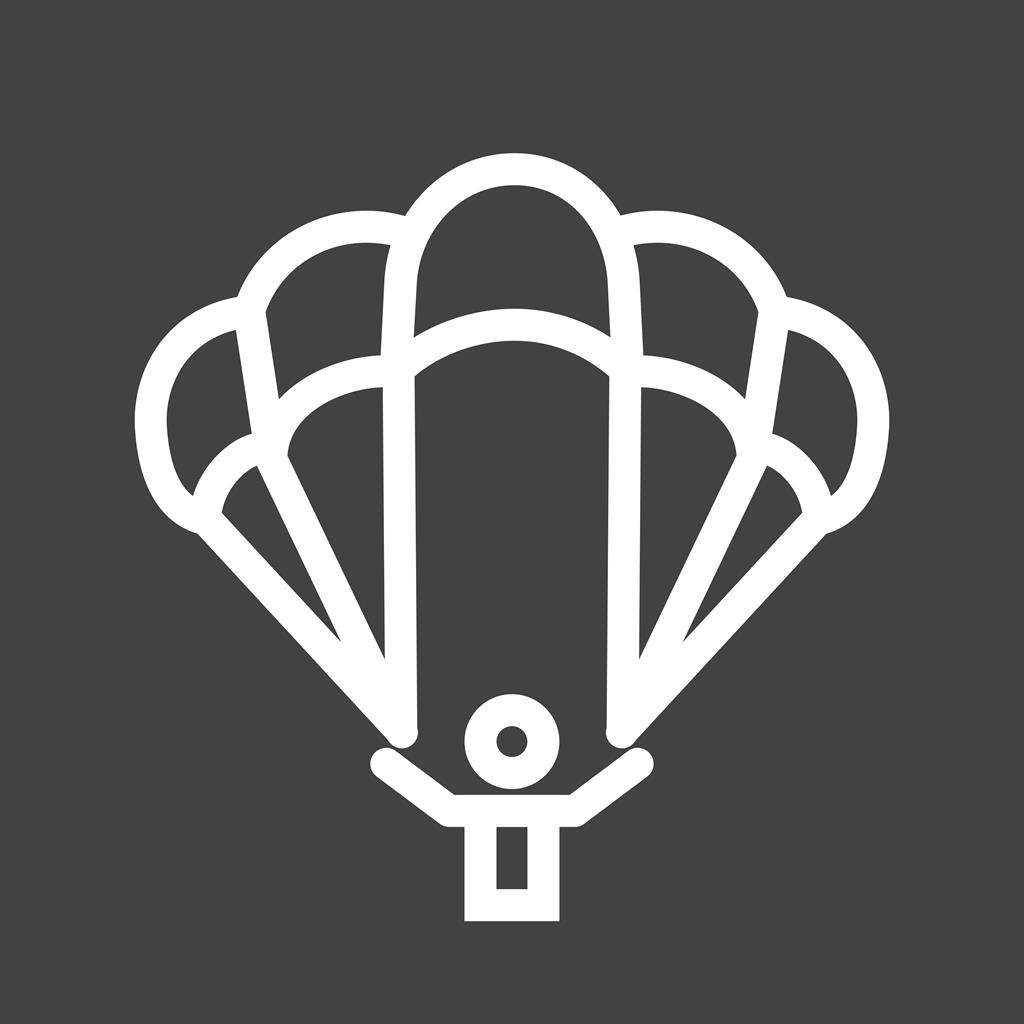 Paragliding Line Inverted Icon - IconBunny