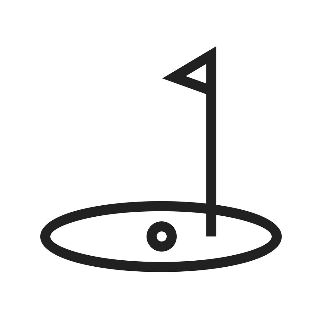 Golf Line Icon - IconBunny