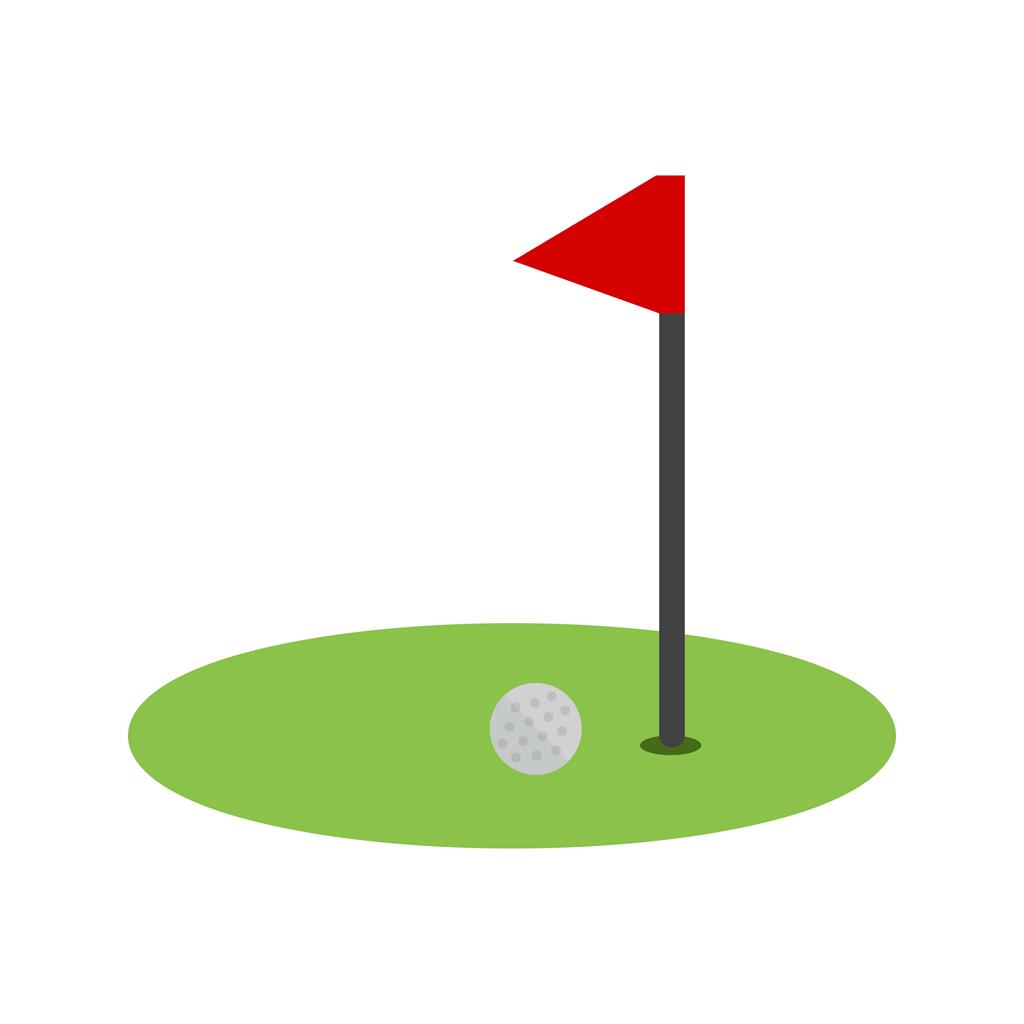 Golf Flat Multicolor Icon - IconBunny
