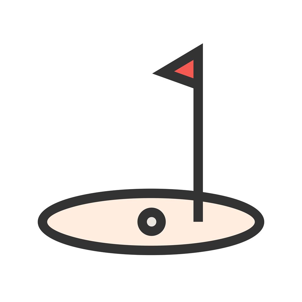 Golf Line Filled Icon - IconBunny