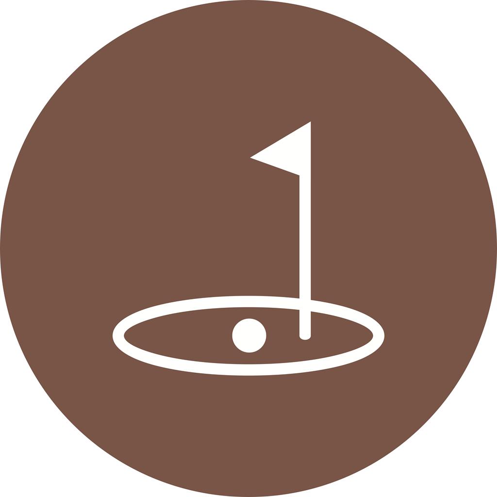 Golf Flat Round Icon - IconBunny
