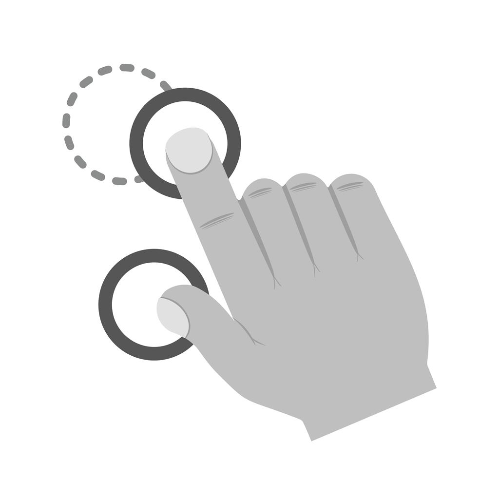 Tap and Move Greyscale Icon