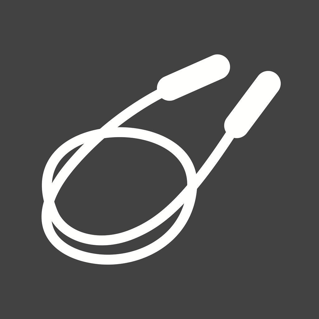 Skipping Rope Glyph Inverted Icon - IconBunny