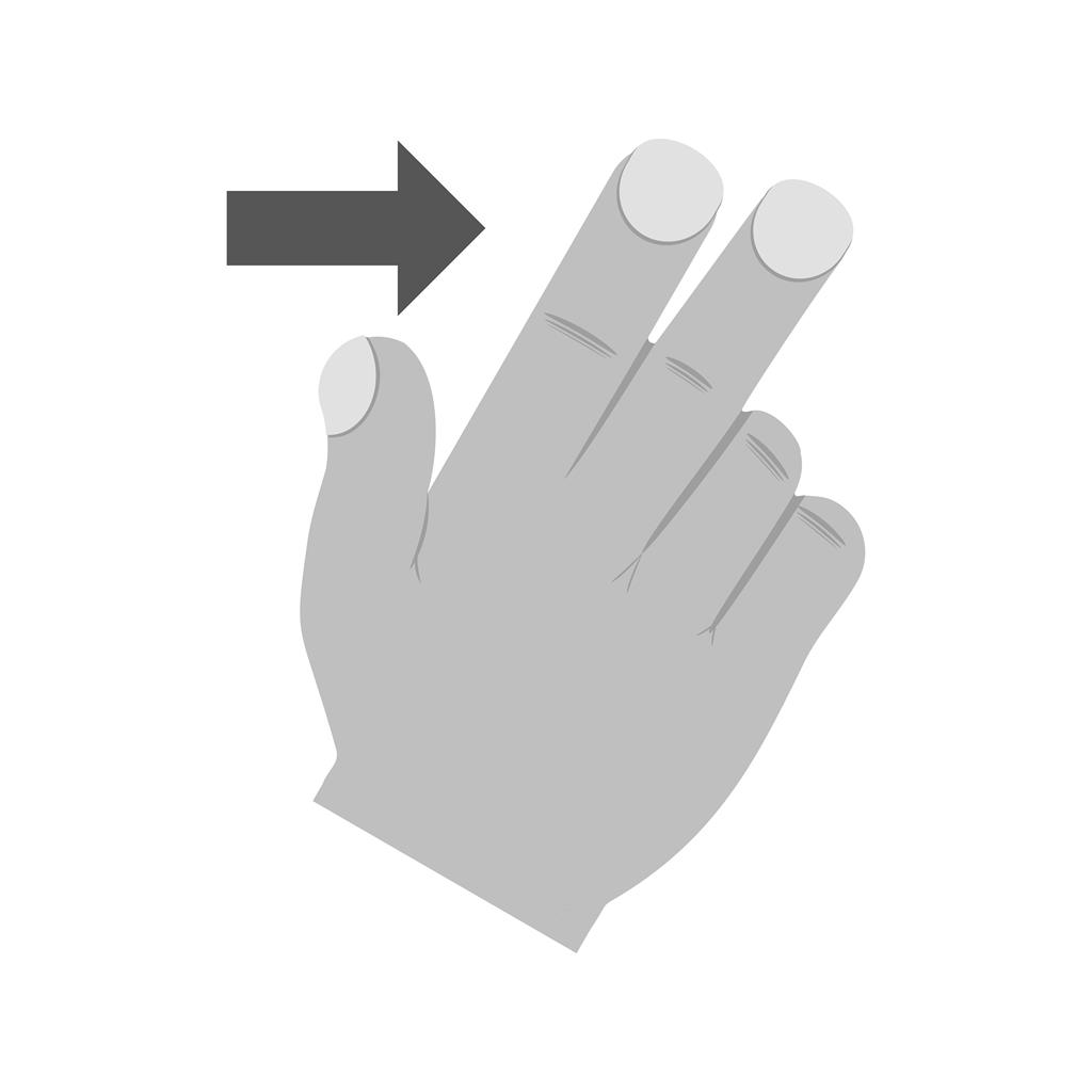 Two Fingers Right Greyscale Icon