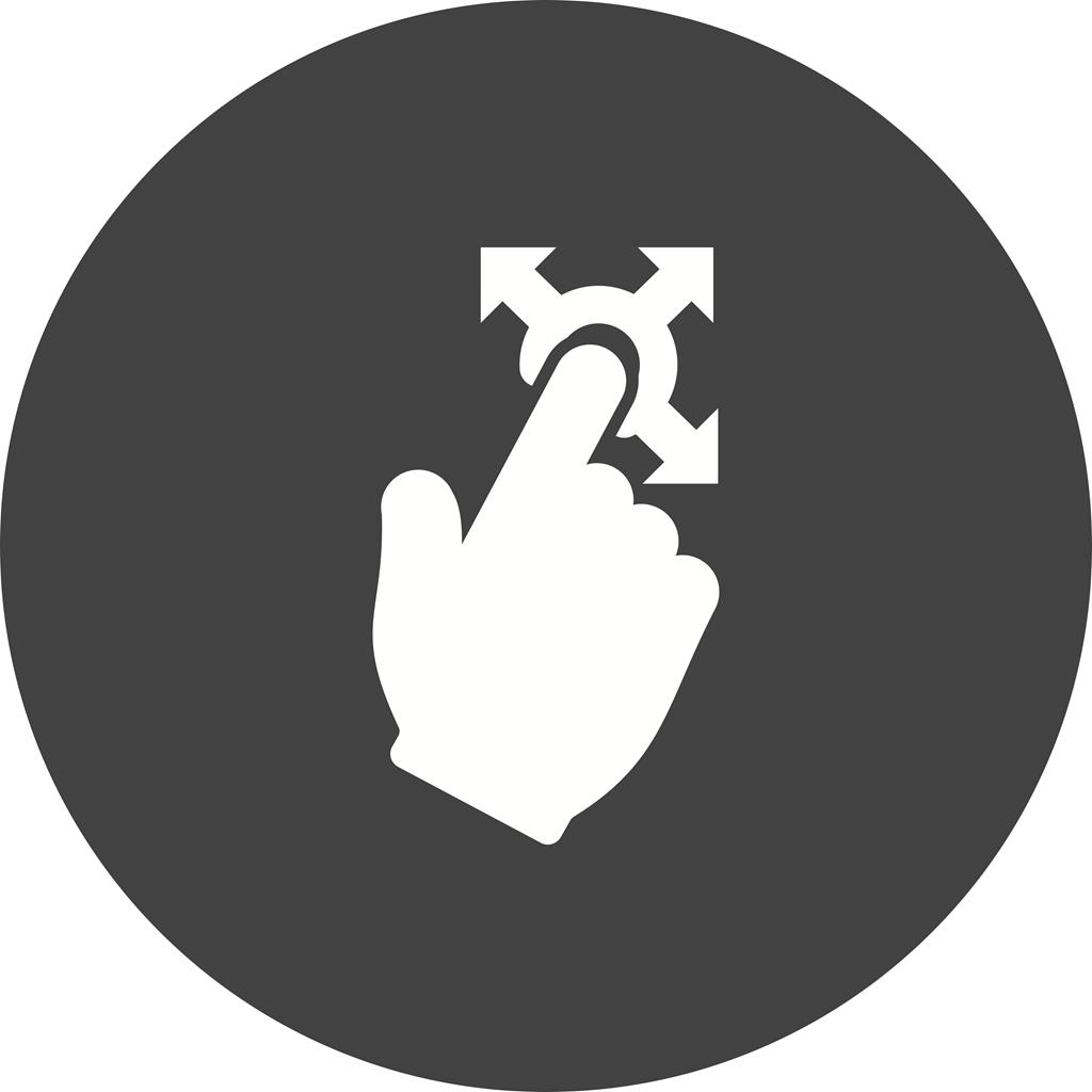 Hold and Move Flat Round Icon