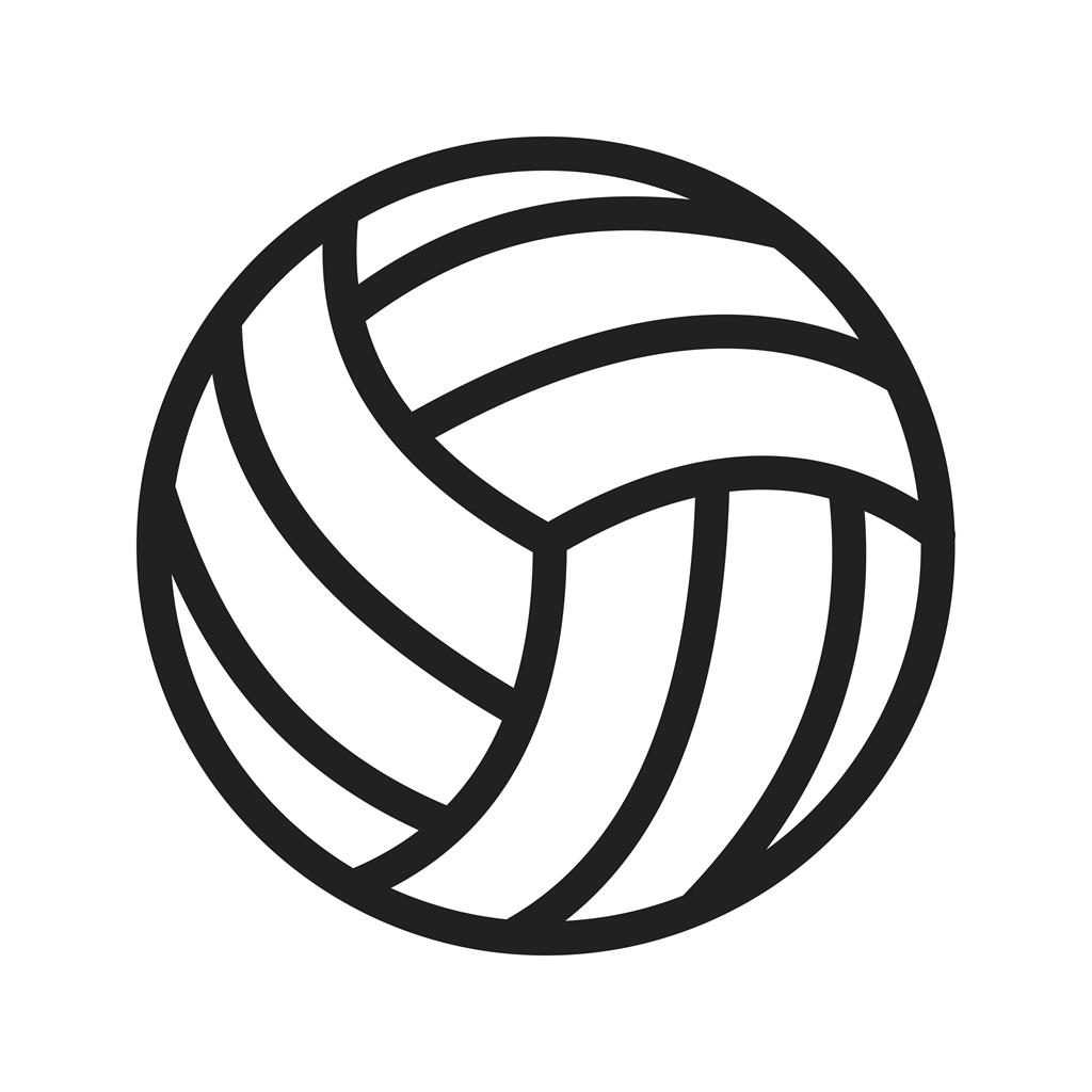 Volley ball Line Icon - IconBunny
