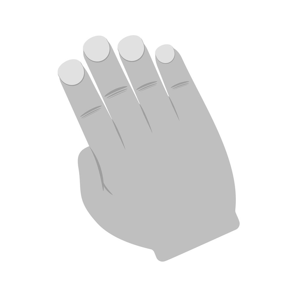Tilted Hand Greyscale Icon