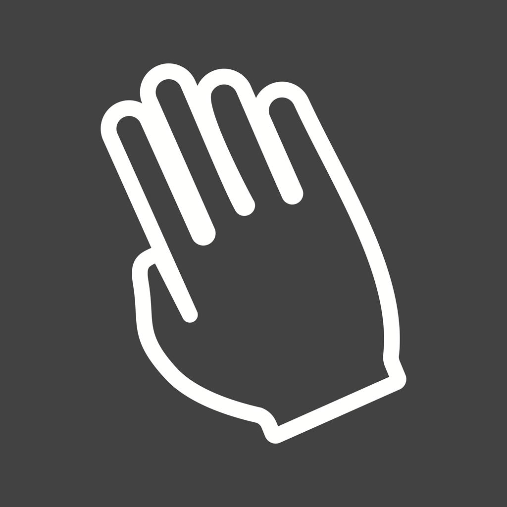 Tilted Hand Line Inverted Icon
