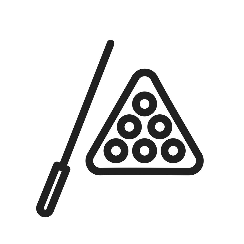 Billiard Line Icon - IconBunny